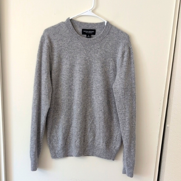 Banana Republic Other - Banana Republic Mens Med 100% Cashmere Crewneck Sweater Gray Minimalist Neutral
